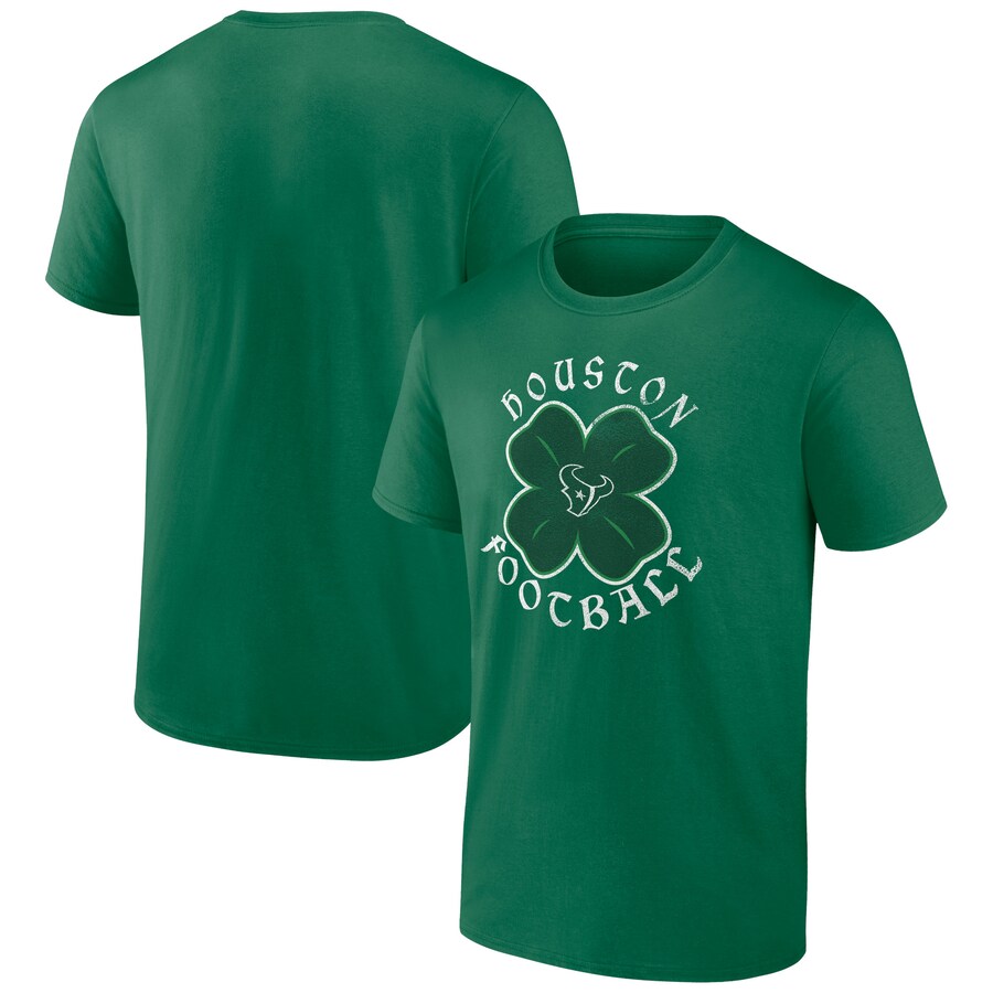 Men's Houston Texans Kelly Green St. Patrick's Day Celtic T-Shirt